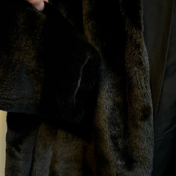 Zara fun fur Teddy hooded jacket size S black - Picture 9 of 10